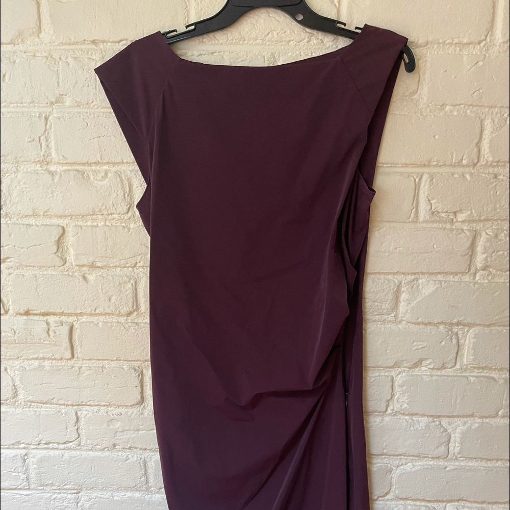 Diane Von Furstenberg, plum work dress, knee length